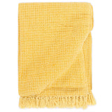 VidaXL plaid 220x250 cm bomuld sennep gul