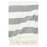 Vidaxl Plaid Stripe 220x250 cm bomuldsantracit