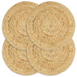Vidaxl placemats 4 ms omkring 38 cm jute selvfølgelig