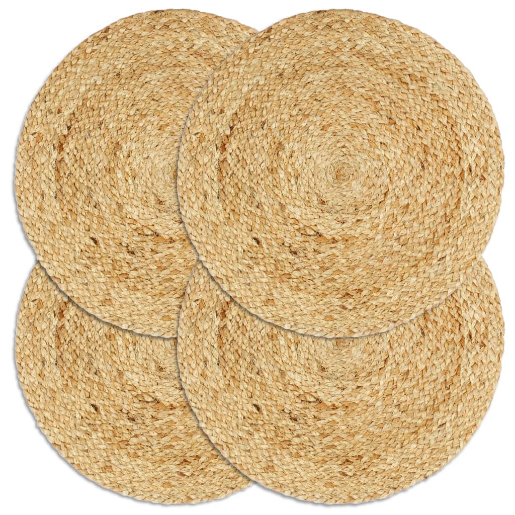 Vidaxl placemats 4 ms omkring 38 cm jute selvfølgelig