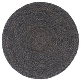 Vidaxl Placemats 4 ms omkring 38 cm jute mørkegrå