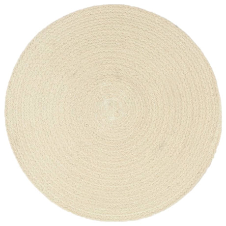Vidaxl placemats 4 stk runde 38 cm bomuld naturlig