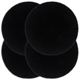 Vidaxl Placemats 4 stk runde 38 cm Cotton Plain Black