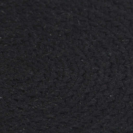 Vidaxl Placemats 4 stk runde 38 cm Cotton Plain Black