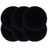 Vidaxl placemats 6 stk runde 38 cm bomuld almindelig sort