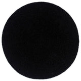 Vidaxl placemats 6 stk runde 38 cm bomuld almindelig sort