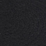 Vidaxl placemats 6 stk runde 38 cm bomuld almindelig sort