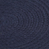 Vidaxl Placemats 4 stk runde 38 cm almindelig bomulds marineblå blå