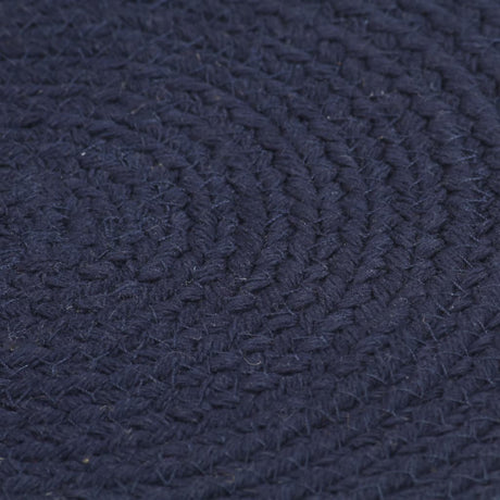Vidaxl Placemats 4 stk runde 38 cm almindelig bomulds marineblå blå