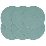 Vidaxl placemats 6 stk runde 38 cm bomulds almindelig grøn