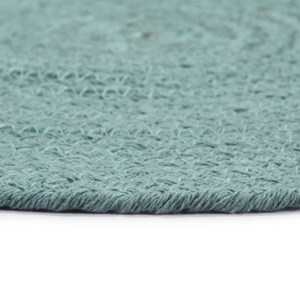 Vidaxl placemats 6 stk runde 38 cm bomulds almindelig grøn
