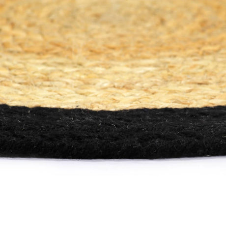 Vidaxl Placemats 4 st 38 cm jute og bomuld naturlig og sort