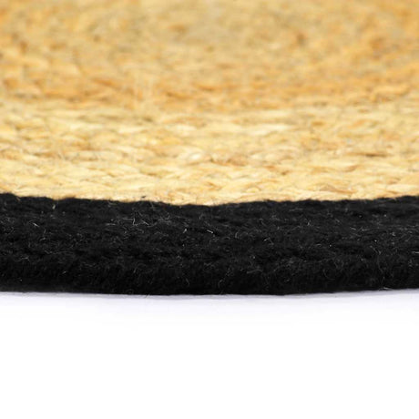 Vidaxl Placemats 6 st 38 cm jute og bomuld selvfølgelig og sort