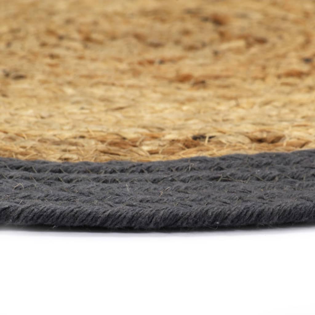 Vidaxl Placemats 4 St. 38 cm jute og bomuld selvfølgelig og antracit
