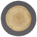 Vidaxl Placemats 6 St. 38 cm jute og bomuld selvfølgelig og antracit