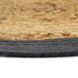 Vidaxl Placemats 6 St. 38 cm jute og bomuld selvfølgelig og antracit
