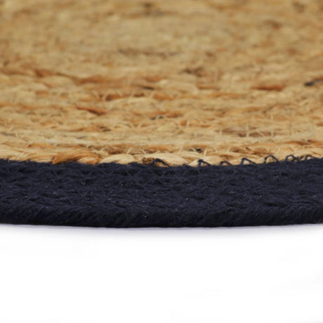 Vidaxx Placemats 6 PCS 38 cm jute og bomuld naturlig og marineblå