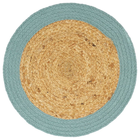 Vidaxx Placemats 6 PCS 38 cm Jute og Cotton Natural and Green