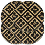 Vidaxl Placemats 4 stk runde 38 cm jute sort