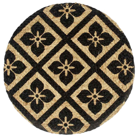 Vidaxl Placemats 6 stk runde 38 cm jute sort