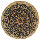 Vidaxl placemats 4 ms omkring 38 cm jute mørkeblå