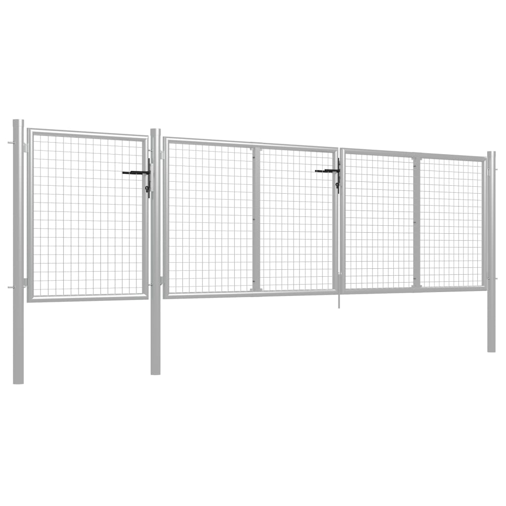 Vidaxl Port 400x75 cm stål sølvfarvet
