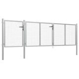Vidaxl Port 400x75 cm stål sølvfarvet