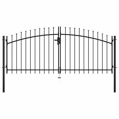 Vidaxl Fence Gate Double Door med Spears Top 300x150 cm