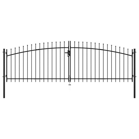 Vidaxl Hek Port Double Door med Spears Top 400x150 cm