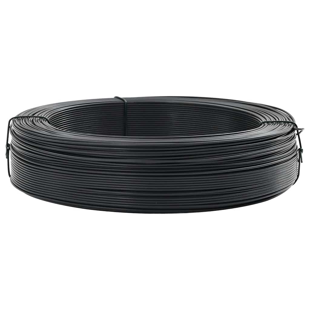 Vidaxl Hekbind tråd 250 m 2,3 3,8 mm stål antracit