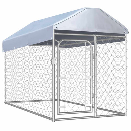Vidaxl Dog Kennel til udenfor med tag 200x100x125 cm