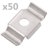 Vidaxl Bouwhekklem 50 St rustfrit stål