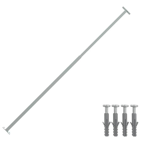 Vidaxl Barrierrestang Justerbar 710-1200 mm
