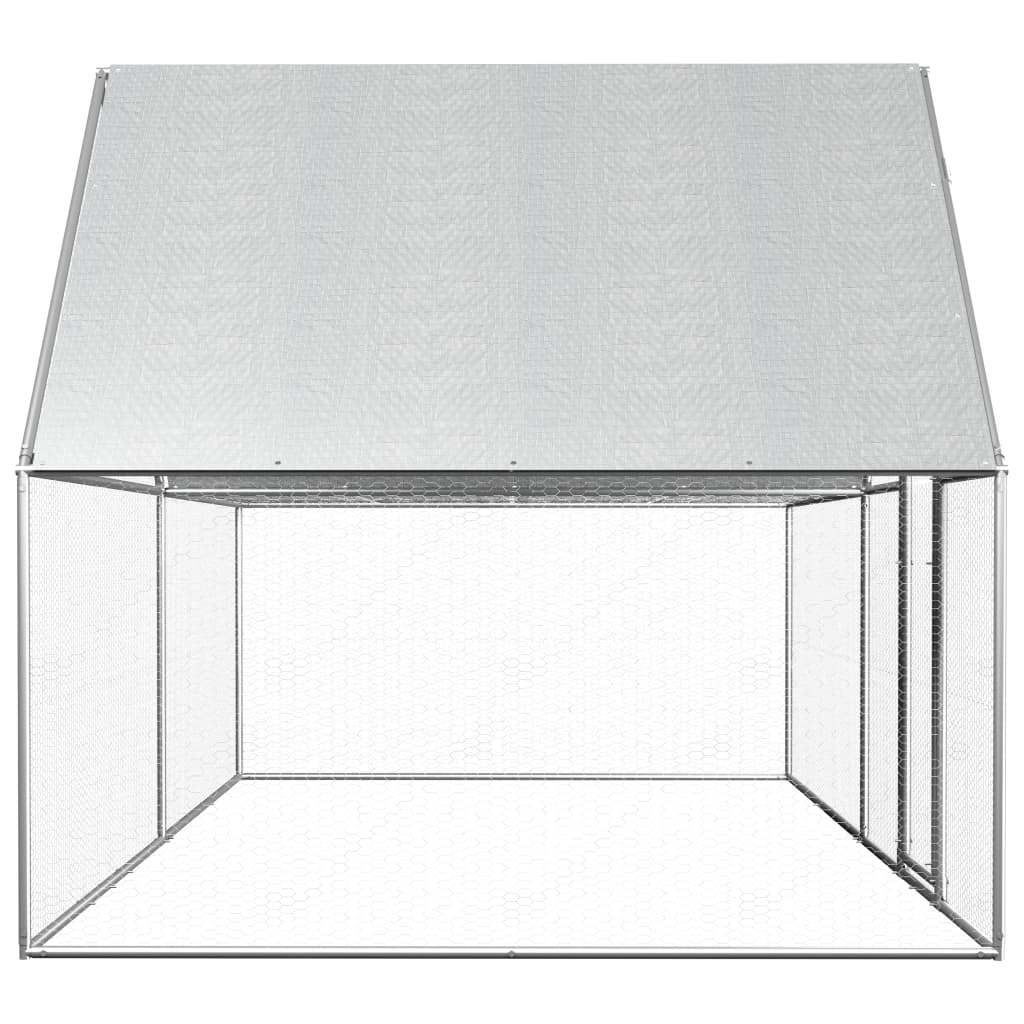 Vidaxl Chicken Run 4x2x2 M Galvaniseret stål