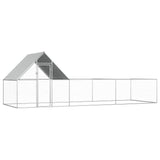 Vidaxl Chicken Run 6x2x2 M Galvaniseret stål