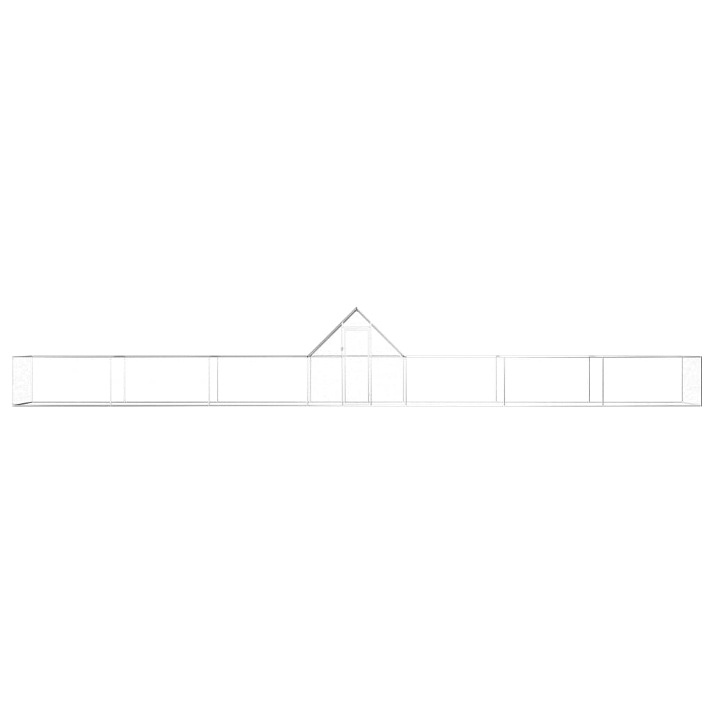 Vidaxl Chicken Run 14x2x2 m Galvaniseret stål