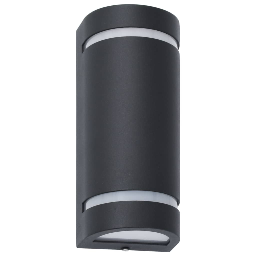 Vidaxl udendørs væglamper 2 stk 35 W Half -Round Black