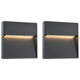 Vidaxl LED Udendørs vægge 2 stk 3 W Square Black