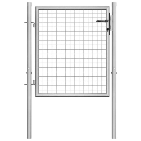 VidaXL havelåge galvaniseret stål 100x75 cm sølv