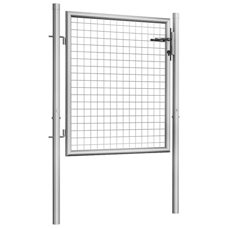 VidaXL havelåge galvaniseret stål 100x75 cm sølv
