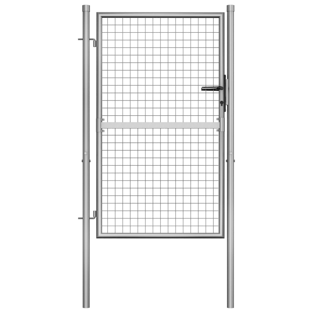 Vidaxl Port 105x175 cm galvaniseret stål sølvfarvet