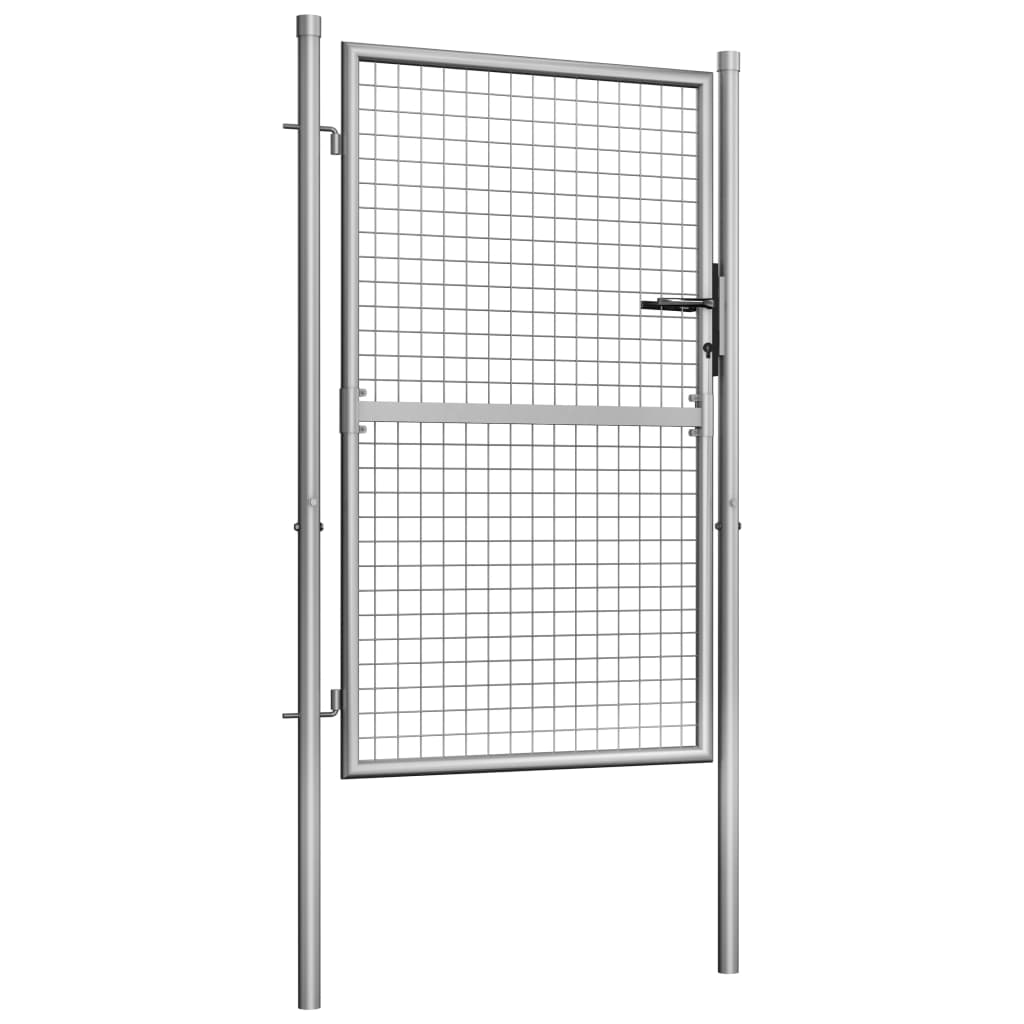 Vidaxl Port 105x175 cm galvaniseret stål sølvfarvet