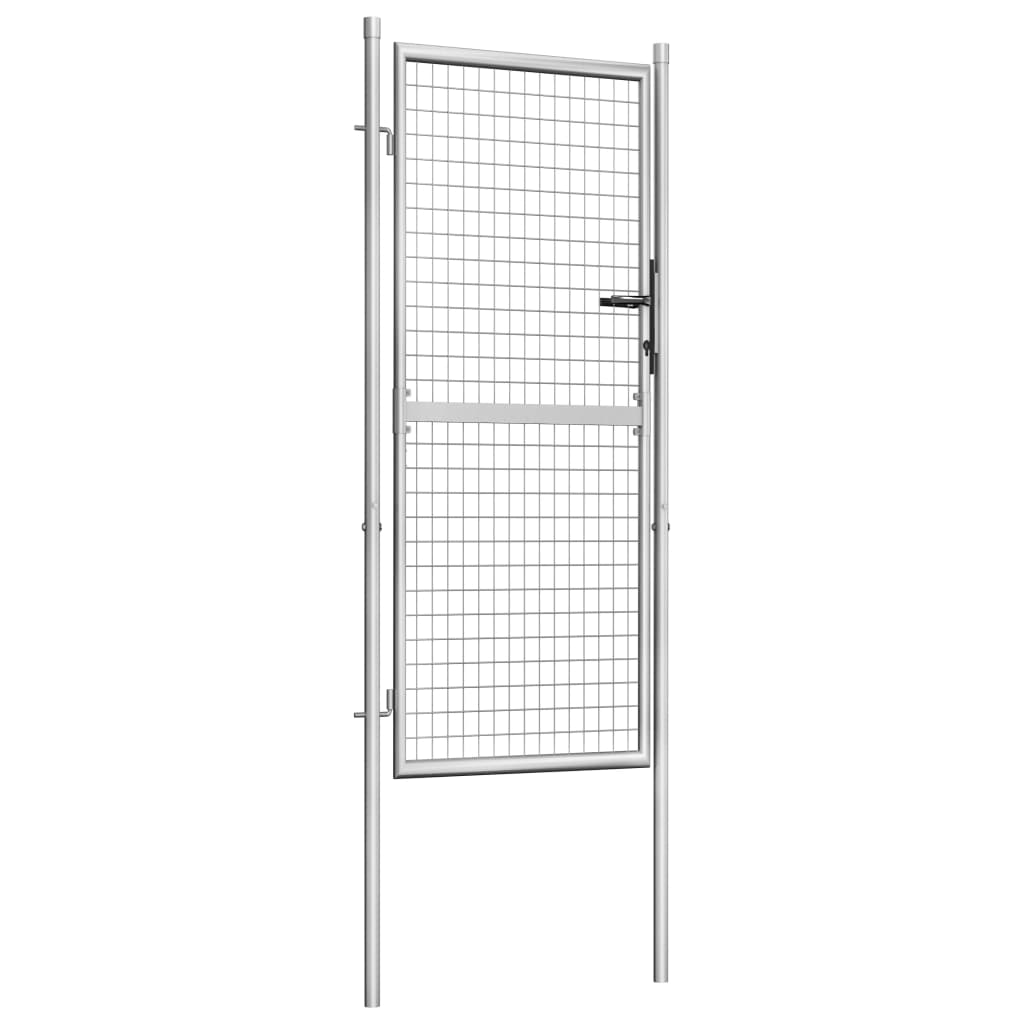 Vidaxl Port 105x225 cm galvaniseret stål sølvfarvet