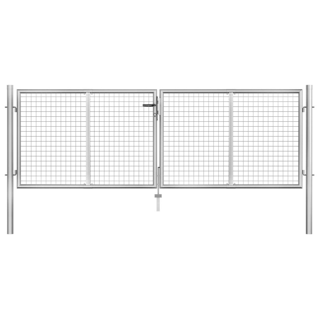 Vidaxl Port 306x125 cm galvaniseret stål sølvfarvet