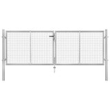 Vidaxl Port 306x125 cm galvaniseret stål sølvfarvet