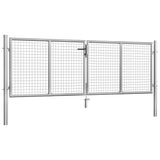 Vidaxl Port 306x125 cm galvaniseret stål sølvfarvet