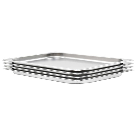 Vidaxl gastronormbakken 4 stk GN 1 1 20 mm rustfrit stål