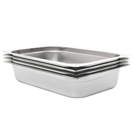 Vidaxl gastronormbakken 4 stk GN 1 1 100 mm rustfrit stål