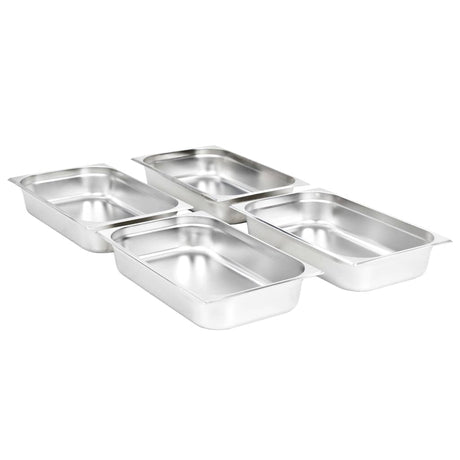 Vidaxl gastronormbakken 4 stk GN 1 1 100 mm rustfrit stål