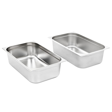 Vidaxl gastronormbakken 2 stk GN 1 1 150 mm rustfrit stål